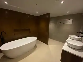 PU gietvloer badkamer in Sandy Shades - Arturo Gietvloer Noord